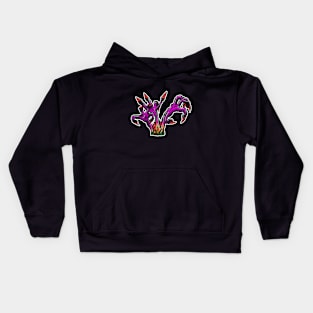 Zombie Fingers From the Grave - Putrid Purple Kids Hoodie